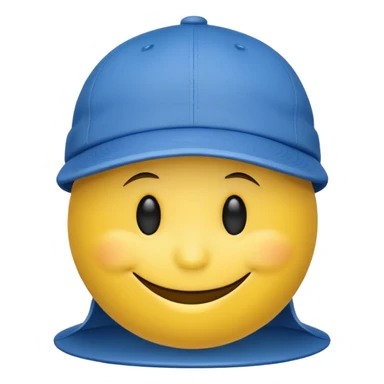 Smiley face with a blue cap sticker