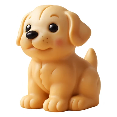 Isolate the puppy-shaped candy on a transparent background, removing all background elements. sticker