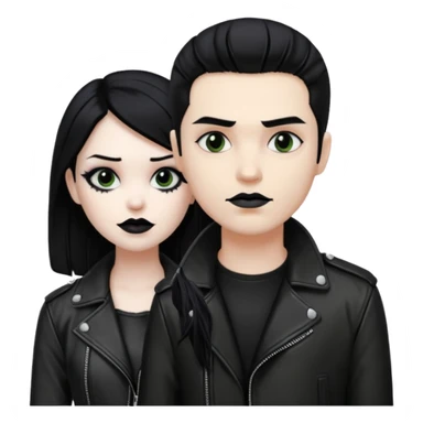 Fille Gothique domine homme sticker