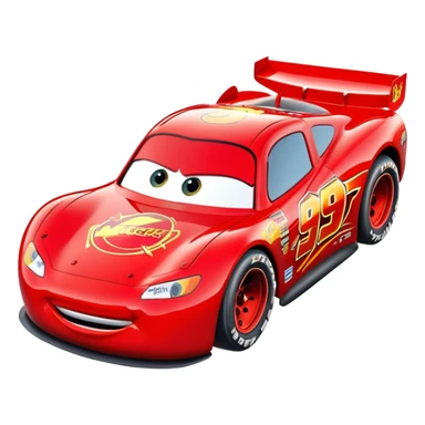 Lightning McQueen red race car sticker