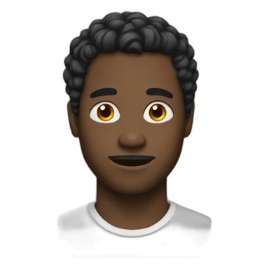 black men with twist hair dark eyes sticker