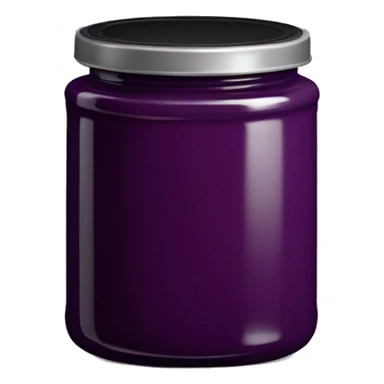 Vintage plum purple Jam pot, with black lid sticker
