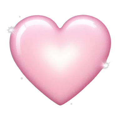 Light pink heart with white sparkles  sticker