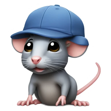 Rat with a little cap sticker