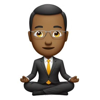 businessman meditating sticker