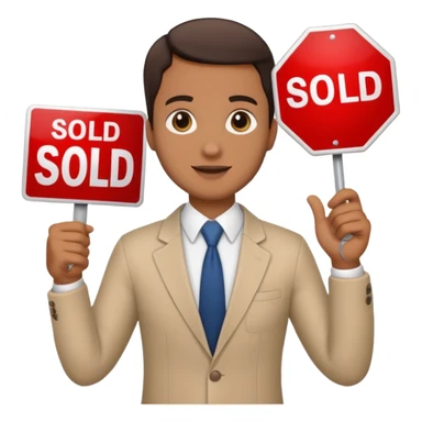 Courtier immobilier vendu  sticker