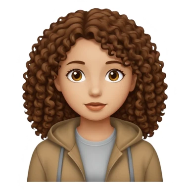 Zumbi de cabelo médio cacheado menina nova sticker