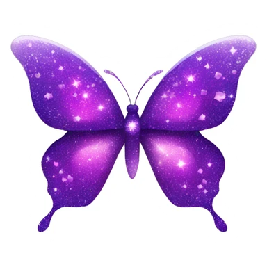 Purple-Shiny-Gem-Crystal-Glitter-Nebula-Gradient-Sparkle-Stars-Glossy-Butterfly sticker
