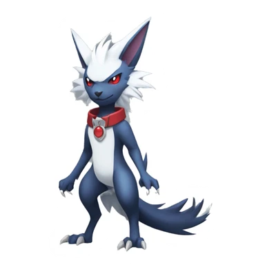 Cool Edgy Nargacuga-Absol-Zangoose-Sneasel-Quilava with a collar on, full body sticker