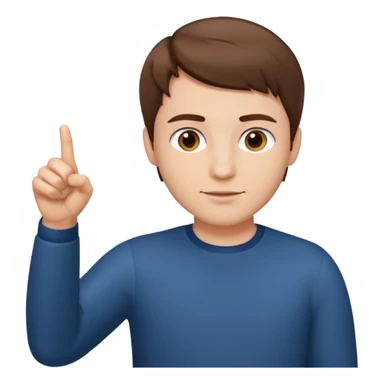 man pointing sticker