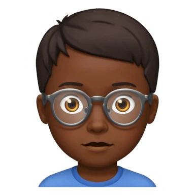 niño de 10 años, moreno, con gafas de ver y pelo corto sticker