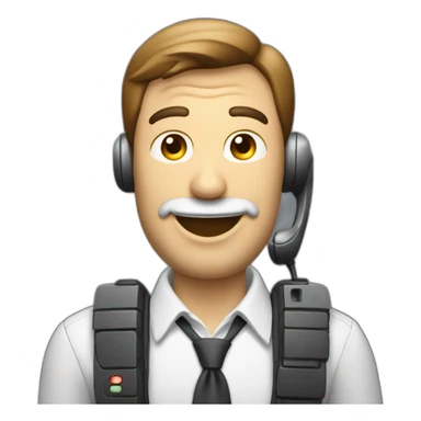 Hombre Telefono motorola con numeros llamando sticker