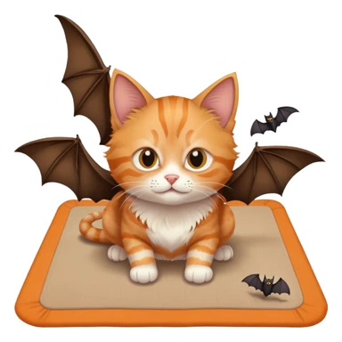 cat, mat, and two bats sticker