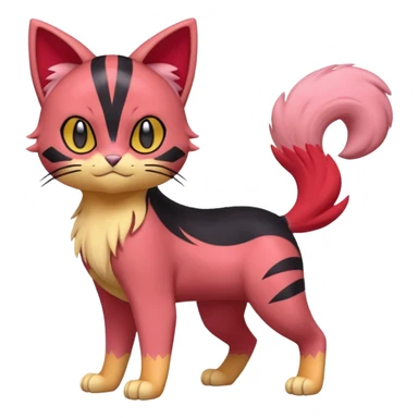 Liepard-Litten-Skitty-Pokémon-fusion-creature (full body) sticker