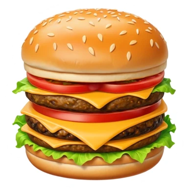 hamburger with eyes and mouth sticker