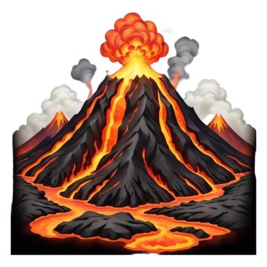 Volcano Planet, lava rivers and erupting peaks.
 sticker
