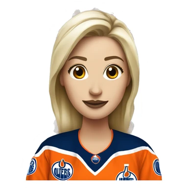 Edmonton oilers nhl female fan sticker