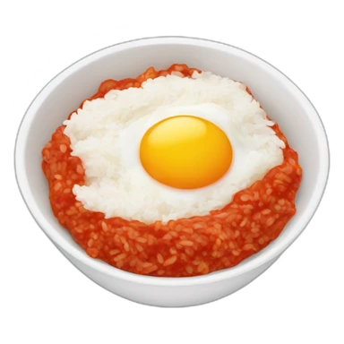 rice with fried eggs and tomato sauce sticker