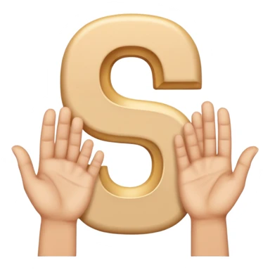 Make the letter S with hands

 sticker
