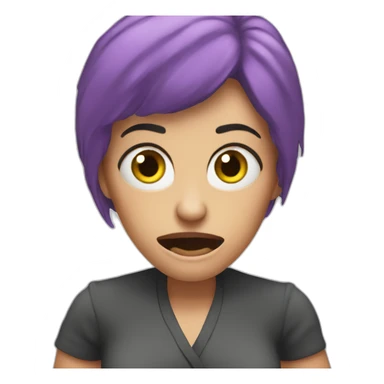 mad Karen on the phone sticker