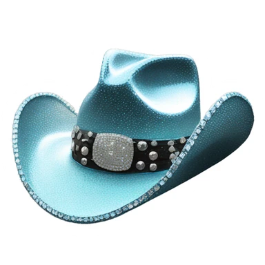 Diamond crusted cowboy hat sticker