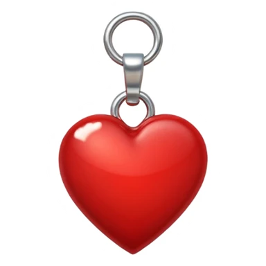 Heart charm – small red heart pendant sticker