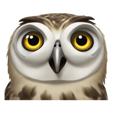 Owl who is amazed sticker