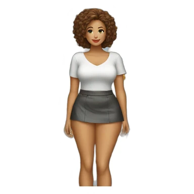 Full body Curvy beauty skirt sits sticker