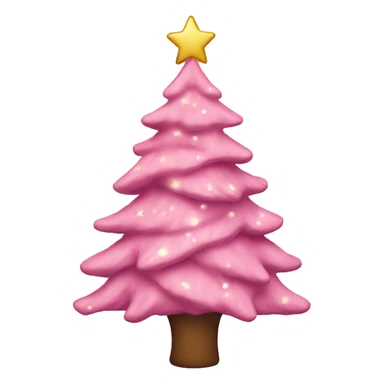 An aesthetic pink Christmas tree sticker