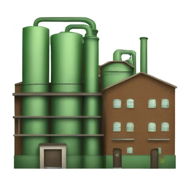 Green and brown factory sticker