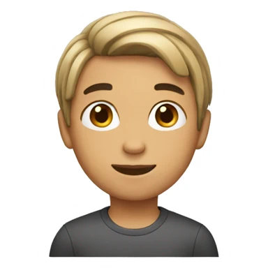 boy with bob haircut sticker