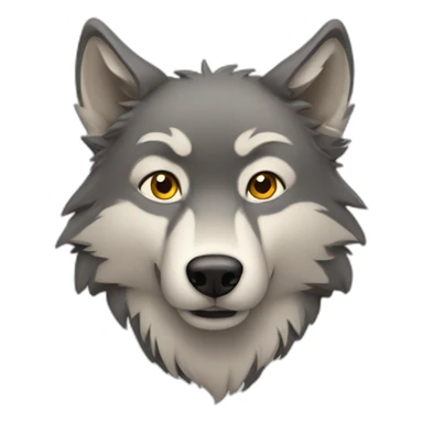 cartoon wolf sticker