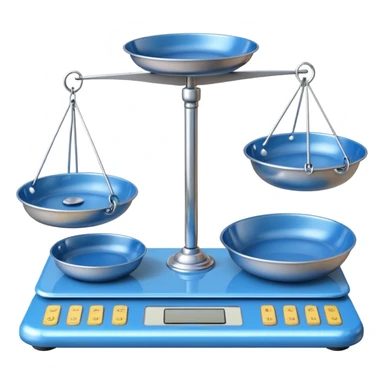 Scale with Blue Pans sticker