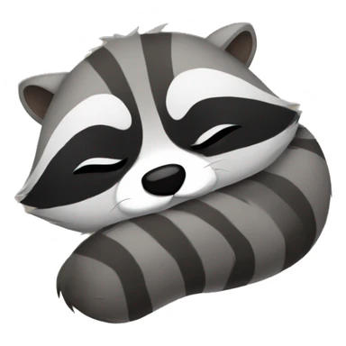 Raccoon sleeping  sticker