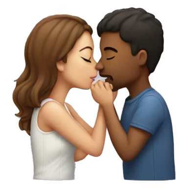 Cute couple kissing sticker