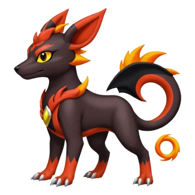 Litten-Houndoom-Salandit-Noibat-Flareon-Fakémon-Digimon-fusion (full body) sticker
