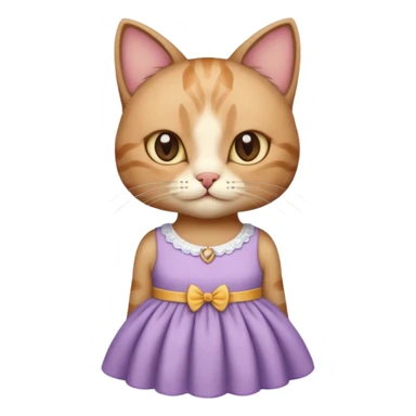 cat wearing a dress
 sticker