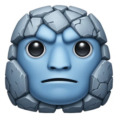 Un golem de pierre avec quelques cristaux sticker