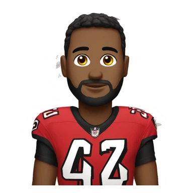 Logan wearing a Atlanta falcons jersey sticker