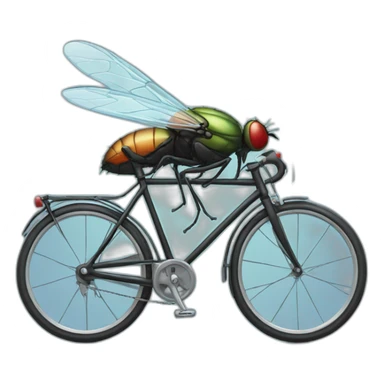 Fly on a bike sticker