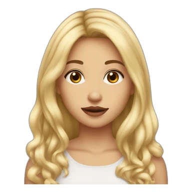 Girl named Liana blonde with brown eyes she is skiny lips are dim red sticker