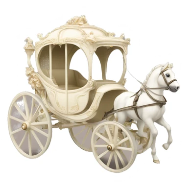 Rococo carriage pale ivory sticker