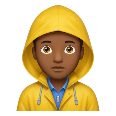 Raincoat Pedestrian black man sticker