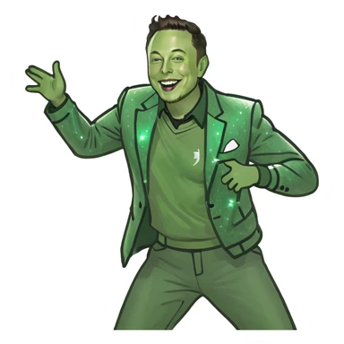 Elon musk dancing  sticker