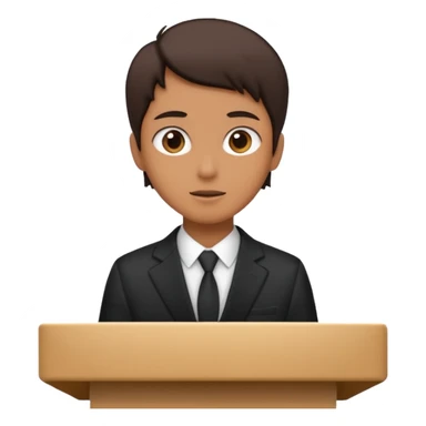 person silhouette speaking from a podium sticker