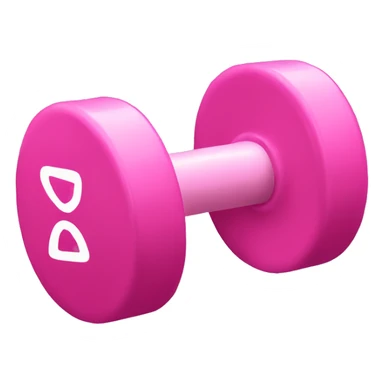 Pink dumbbells sticker