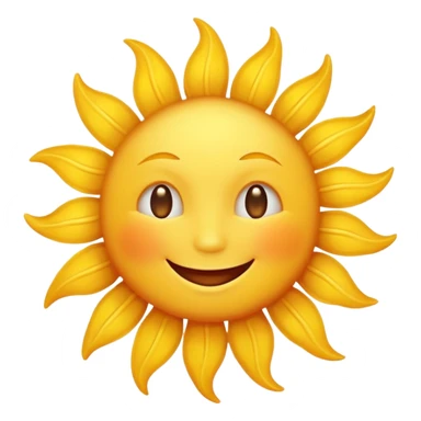 A happy sun emoji sticker