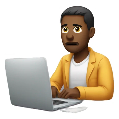 working from home sick sticker