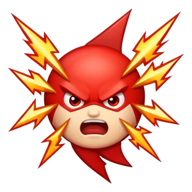 Rayos sentellas con furia rojo que exprese molesta con rayos sticker