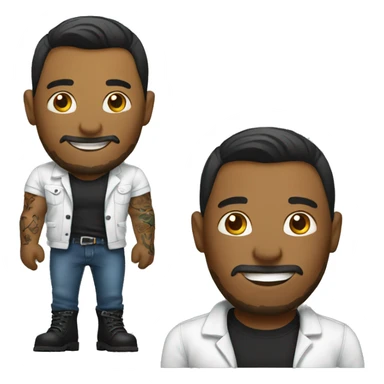 male tattoo artist with boots sticker